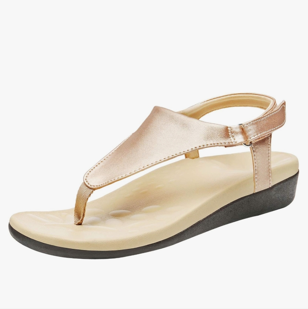 pair of NEW in box SANDALS with adjustable side strap